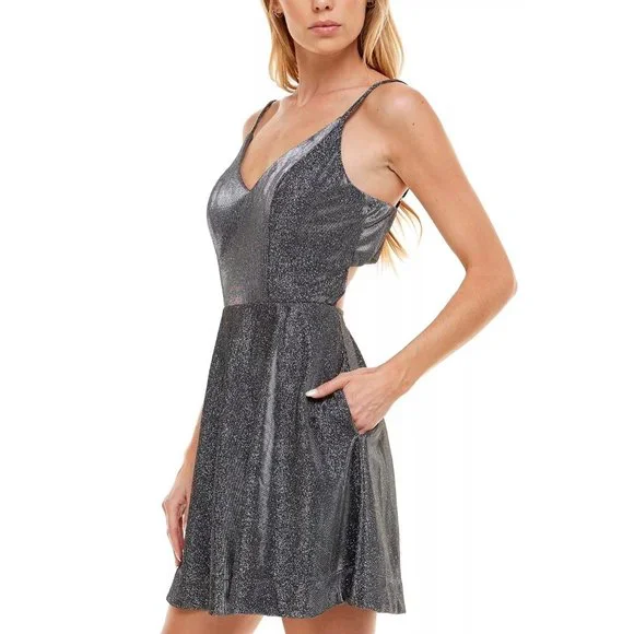 green emerald velvet dress Speechless Women's Sleeveless Glitter Slip Dress, Mint, X-Large at Amazon  Women's Clothing store
